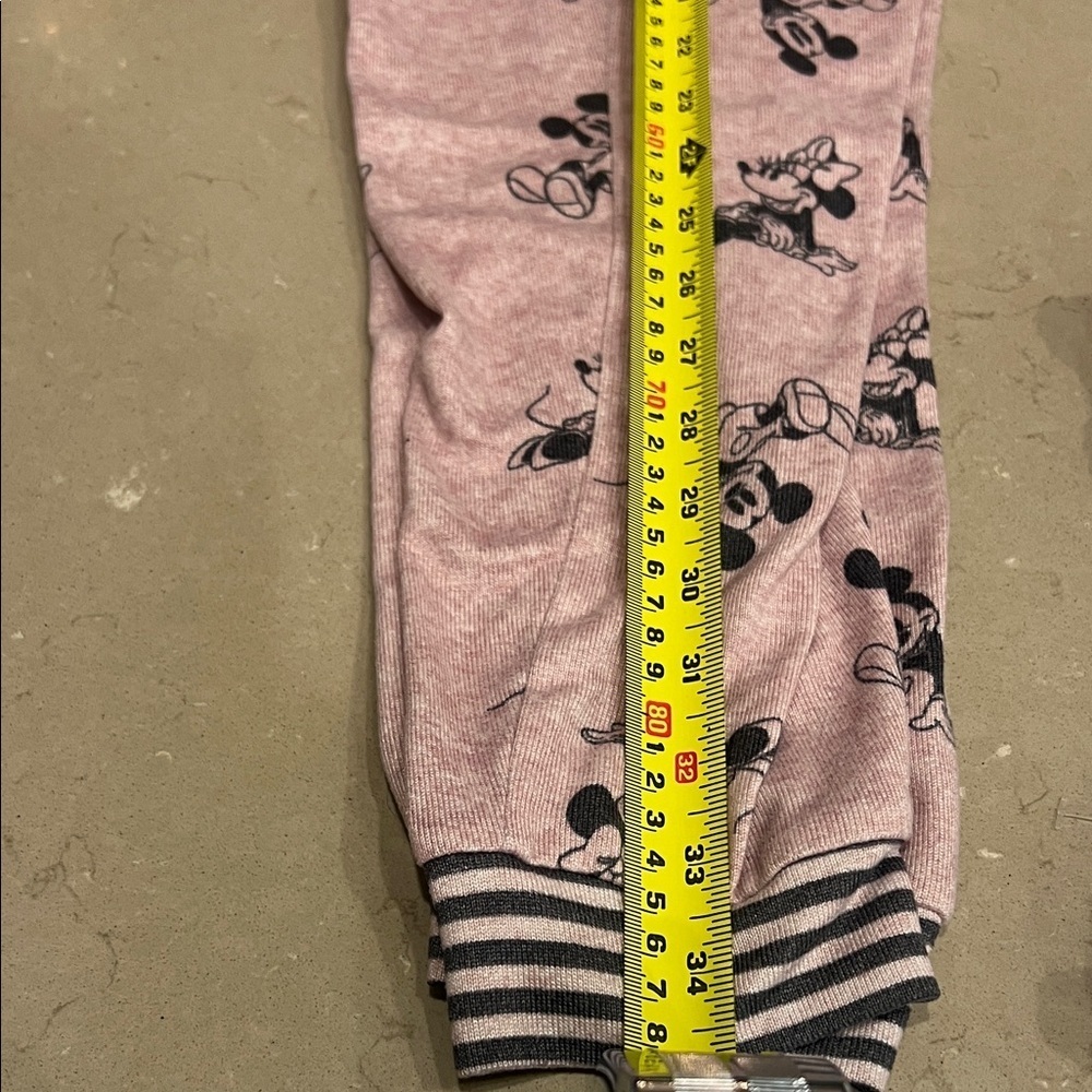 Disney Pink and Black Striped Soft Pajama Jogger Pants W Pockets Small - Picture 6 of 6
